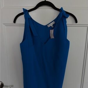 Milly Blue V-Neck Top